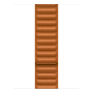 Curea smartwatch Apple pentru Apple Watch 41mm, Golden Brown Leather Link