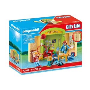 Jucarie Playmobil City Life Preschool Cutie de joaca 70308, Multicolor