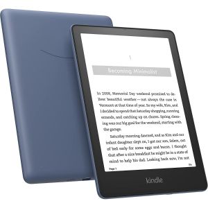E-Reader Amazon Kindle Paperwhite Signature Edition 2023 11th Gen, 32 GB, Fara reclame, Display 6.8" cu lumina auto-ajustabila, Incarcare wireless, IPX8, Albastru