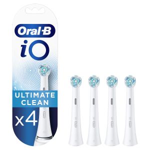 Rezerve periuta de dinti electrica Oral-B iO Ultimate Clean, compatibile doar cu seria iO, 4 buc, Alb