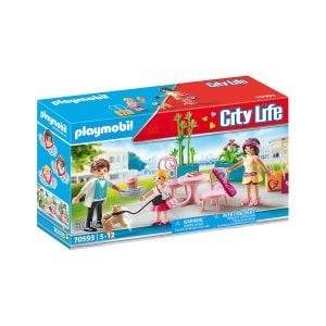 Jucarie Playmobil City Life, Fashion, Pauza de cafea, 70593, Multicolor