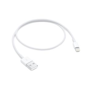 Cablu de date Apple Lightning USB, 0.5 m, Alb