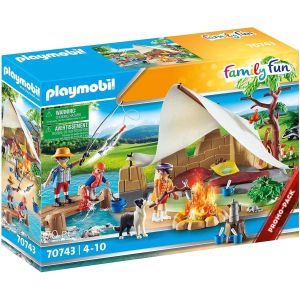 Jucarie Playmobil Family Fun, Camping in familie, 70743, Multicolor