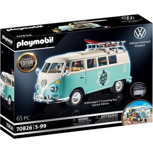 Jucarie Playmobil Volkswagen, Volkswagen T1 Camping Bus, 70826, Multicolor