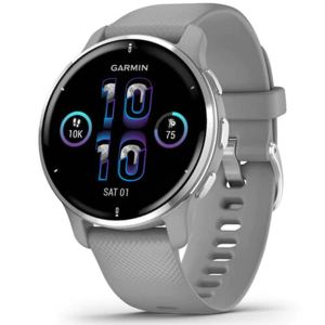 Ceas Smartwatch Garmin Venu 2 Plus, Powder Gray/Silver