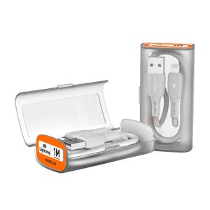 Cablu de date Vipfan, X06, USB/Lightning, 3A, 1m, Cutie depozitare si transportare, Alb