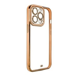 Husa de protectie telefon Hurtel pentru Apple iPhone 13 Pro Max, Fashion Gold Frame, Plastic, Auriu