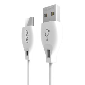 Cablu de date Dudao L4T, USB - Type-C, 1m, 2.1A, Alb