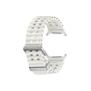 Curea smartwatch Samsung Marine Band pentru Galaxy Watch Ultra, White Sand