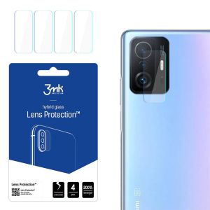 Folie camera telefon 3MK Hybrid Glass pentru Xiaomi 11T 5G/11T Pro 5G, Sticla, Transparent