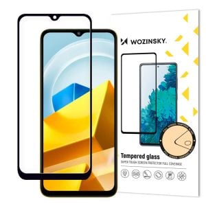 Folie de protectie telefon Wozinsky pentru Xiaomi Poco M5, Full Glue, Sticla, Negru