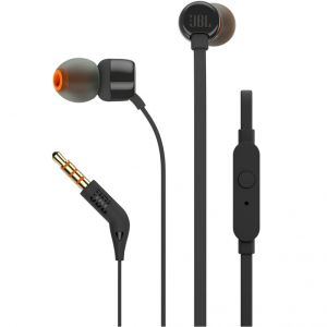 Casti In-Ear JBL T160 cu fir, Microfon, Jack 3.5 mm, Negru