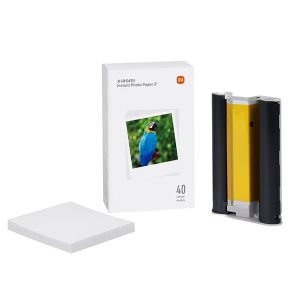 Hartie foto Xiaomi 6 inch (40 File) + cartus compatibil cu imprimanta foto portabila Xiaomi 1S EU, Alb