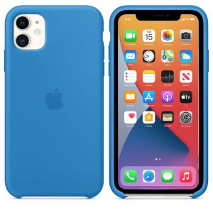 Husa de protectie telefon Apple pentru Iphone 11, Silicon, MXYY2ZM/A, Surf Blue