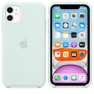 Husa de protectie telefon Apple pentru Iphone 11, Silicon, MY182ZM/A, SeaFoam