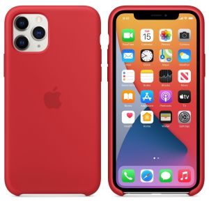 Husa de protectie telefon Apple pentru IPhone 11 Pro, Silicon, MWYH2ZM/A, Red