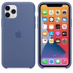 Husa de protectie telefon Apple pentru Iphone 11 Pro, Silicon, MY172ZM/A, Linen Blue