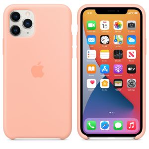 Husa de protectie telefon Apple pentru Iphone 11 Pro, Silicon, MY1E2ZM/A, Grapefruit