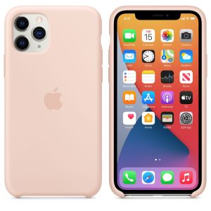 Husa de protectie telefon Iphone 11 Pro Max, Apple, Silicon, MWYY2ZM/A, Pink Sand