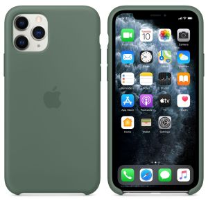 Husa de protectie telefon Apple pentru Iphone 11 Pro Max, Silicon, MX012ZM/A, Green Pine