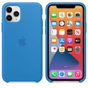 Husa de protectie telefon Apple pentru Iphone 11 Pro Max, Silicon, MY1J2ZM/A, Surf Blue