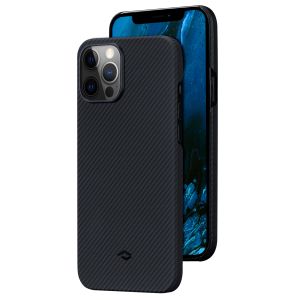 Husa de protectie telefon pentru Apple iPhone 12 Pro, Pitaka, Air Case, Fibra de aramida, KI1201PA, Negru - Gri