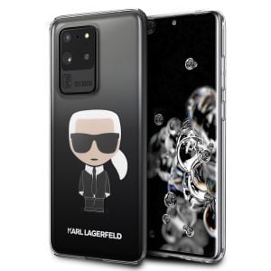 Husa de protectie telefon Karl Lagerfeld Samsung Galaxy S20 Ultra, Degrade, TPU, KLHCS69TRDFKBK, Black