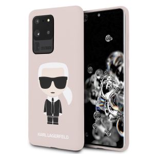 Husa de protectie telefon Karl Lagerfeld Samsung Galaxy S20 Ultra, Full Body, Silicon, KLHCS69SLFKPI, Pink