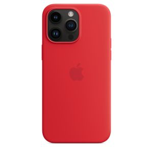 Husa de protectie telefon Apple pentru iPhone 14 Pro Max, Magsafe, Silicon, Red