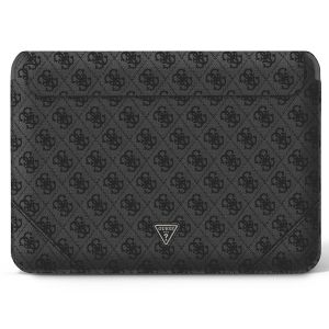 Husa laptop Guess, 4G Triangle Metal Logo pentru Laptop intre 13 si 14 inch, Negru