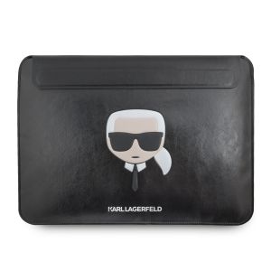 Husa laptop Karl Lagerfeld, Saffiano Ikonik pentru Laptop de 16, Peiele ecologica, Negru 