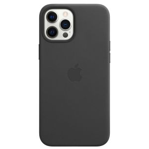 Husa telefon Apple pentru iPhone 12/12 Pro, MagSafe, Piele, Black