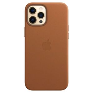 Husa telefon Apple pentru iPhone 12 Pro Max, MagSafe, Piele, Saddle Brown