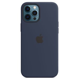 Husa telefon Apple pentru iPhone 12 Pro Max, MagSafe, Silicon, Deep Navy