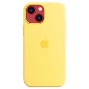 Husa telefon Apple pentru iPhone 13 Mini, MagSafe, Silicon, Lemon Zest