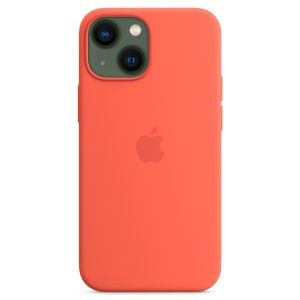 Husa de protectie telefon Apple pentru iPhone 13 Mini, MagSafe, Silicon, Nectarine