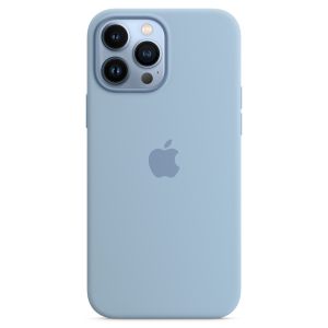 Husa telefon Apple pentru iPhone 13 Pro Max, MagSafe, Silicon, Blue Fog