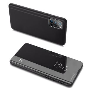 Husa telefon Flip Cover Hurtel pentru Oppo A54s / A16 / A55 5G / A53s 5G / A56 5G, Clear View, Plastic, Negru