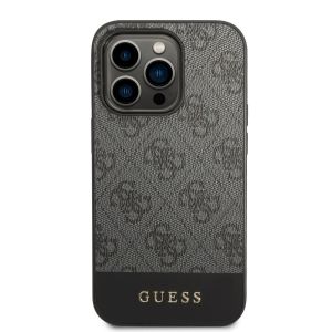Husa telefon Guess pentru iPhone 14 Pro cu logo metalic, PC/TPU, Gri