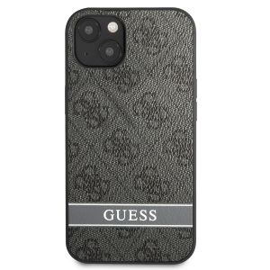 Husa de protectie telefon Guess, PU 4G Stripe Case pentru Apple iPhone 13 mini, Gri