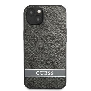 Husa telefon Guess, PU 4G Stripe Case pentru Apple iPhone 13, Policarbonat, Gri