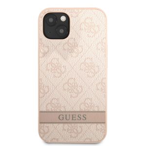 Husa telefon Guess, PU 4G Stripe Case pentru Apple iPhone 13, Policarbonat, Roz