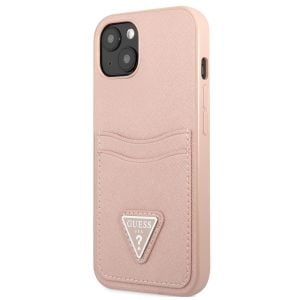 Husa de protectie telefon Guess pentru Apple iPhone 13 mini, PU Saffiano Case, Roz