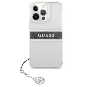 Husa telefon Guess, Stripe Case pentru Apple iPhone 13 Pro Max, Transparent