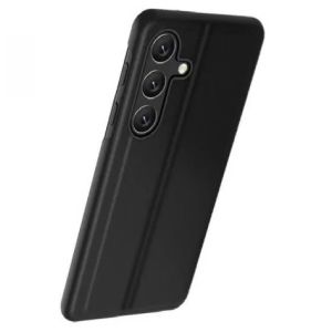 Husa telefon Hurtel, Clear View, Tip carte pentru Xiaomi Redmi 11A/Poco C55/Redmi 12C, Negru