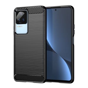 Husa telefon Hurtel pentru Xiaomi Poco F4 5G, Carbon case, Silicon, Negru