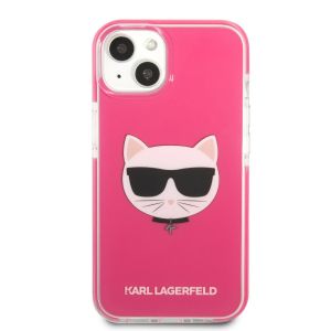 Husa telefon Karl Lagerfeld, Choupette Head pentru Apple iPhone 13, Fuchsia
