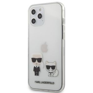 Husa de protectie telefon Karl Lagerfeld pentru iPhone 12 Pro Max, Karl and Choupette, Plastic, Transparent