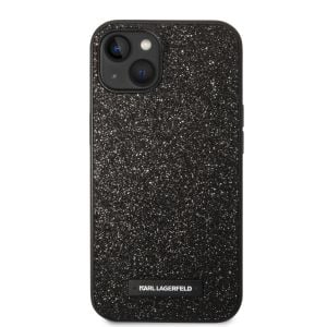 Husa telefon Karl Lagerfeld pentru iPhone 14 Plus, Glitter Plague, Plastic, Negru