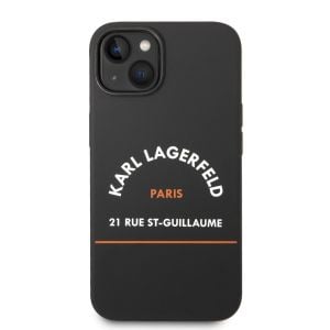 Husa de protectie telefon Karl Lagerfeld pentru iPhone 14 Plus, Rue St Gullaume, Plastic, Negru